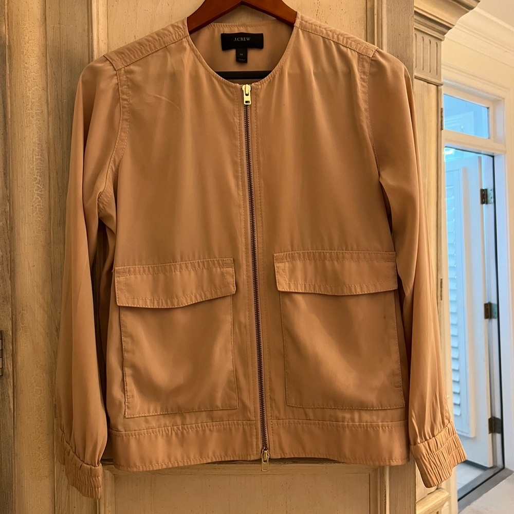 J.Crew Light Brown Double Zipper Jacket